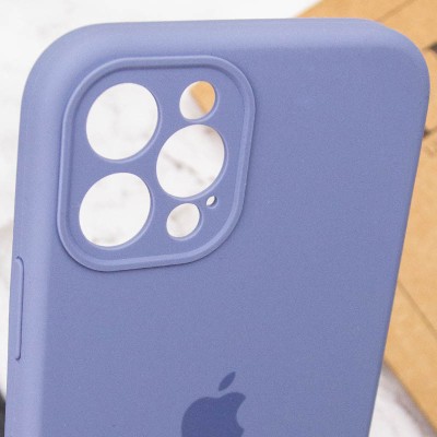 Чохол Silicone Case Full Camera Protective (AA) для Apple iPhone 12 Pro Max (6.7") Сірий / Lavender Gray