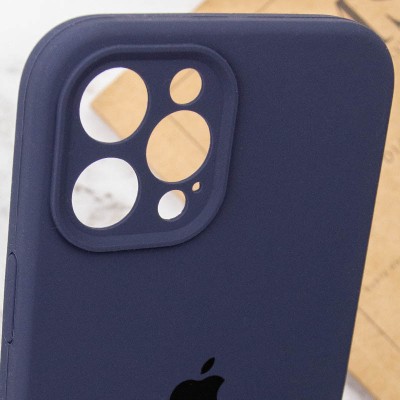 Чохол Silicone Case Full Camera Protective (AA) для Apple iPhone 12 Pro Max (6.7") Темно-синій / Midnight blue Чохол Silicone Case Full Camera Protective (AA) для Apple iPhone 12 Pro Max (6.7") Темно-синій / Midnight blue