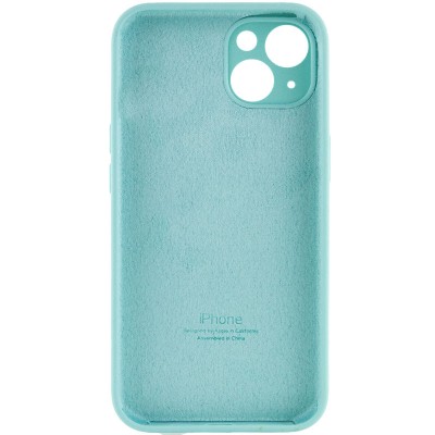 Чохол Silicone Case Full Camera Protective (AA) для Apple iPhone 13 (6.1") Бірюзовий / Marine Green
