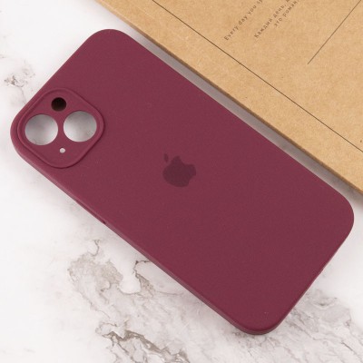 Чохол Silicone Case Full Camera Protective (AA) для Apple iPhone 13 (6.1") Бордовий / Plum Чохол Silicone Case Full Camera Protective (AA) для Apple iPhone 13 (6.1") Бордовий / Plum