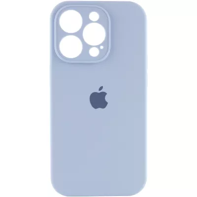 Чохол Silicone Case Full Camera Protective (AA) для Apple iPhone 13 Pro (6.1") Блакитний / Lilac Blue