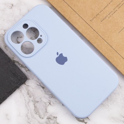 Чохол Silicone Case Full Camera Protective (AA) для Apple iPhone 13 Pro (6.1") Блакитний / Lilac Blue