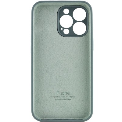 Чохол Silicone Case Full Camera Protective (AA) для Apple iPhone 13 Pro (6.1") Зелений / Pine green