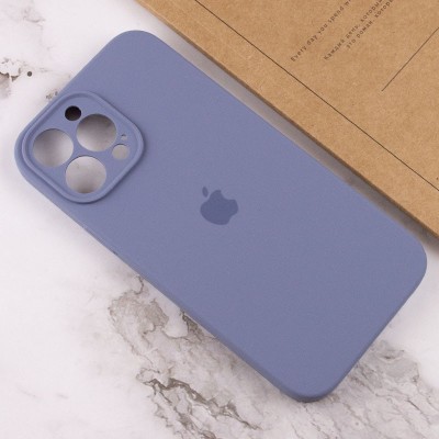 Чохол Silicone Case Full Camera Protective (AA) для Apple iPhone 13 Pro (6.1") Сірий / Lavender Gray