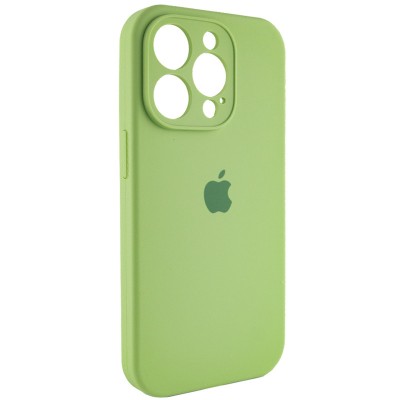 Чохол Silicone Case Full Camera Protective (AA) для Apple iPhone 13 Pro Max (6.7") М'ятний / Mint