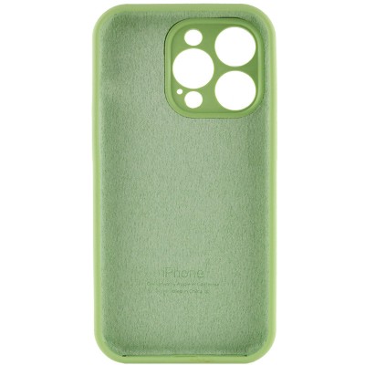 Чохол Silicone Case Full Camera Protective (AA) для Apple iPhone 13 Pro Max (6.7") М'ятний / Mint
