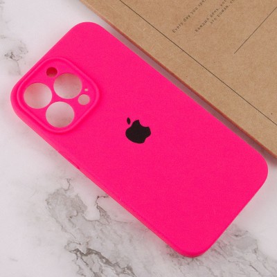 Чохол Silicone Case Full Camera Protective (AA) для Apple iPhone 13 Pro Max (6.7") Рожевий / Barbie pink