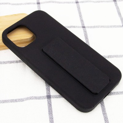 Чохол Silicone Case Hand Holder для Apple iPhone 12 Pro Max (6.7") Чорний / Black