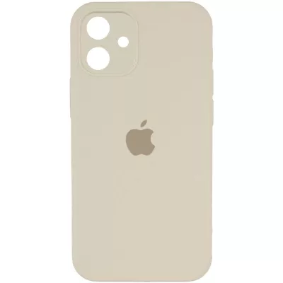 Чохол Silicone Case Square Full Camera Protective (AA) для Apple iPhone 11 (6.1") Бежевий / Antigue White