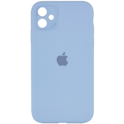 Чохол Silicone Case Square Full Camera Protective (AA) для Apple iPhone 11 (6.1") Блакитний / Lilac Blue