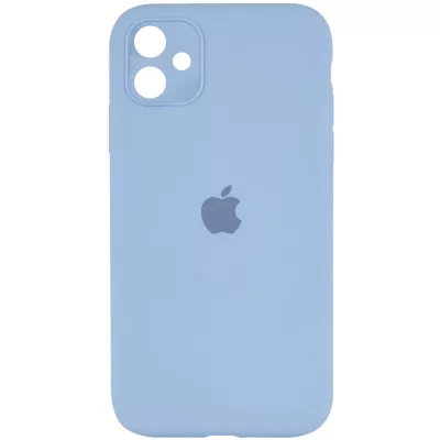 Чохол Silicone Case Square Full Camera Protective (AA) для Apple iPhone 11 (6.1") Блакитний / Lilac Blue