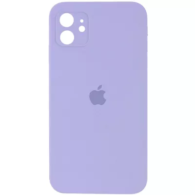 Чохол Silicone Case Square Full Camera Protective (AA) для Apple iPhone 11 (6.1") Бузковий / Dasheen