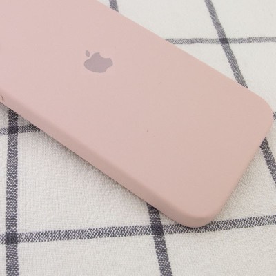 Чохол Silicone Case Square Full Camera Protective (AA) для Apple iPhone 11 (6.1") Рожевий / Pink Sand