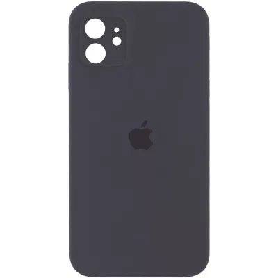 Чохол Silicone Case Square Full Camera Protective (AA) для Apple iPhone 11 (6.1") Сірий / Dark Gray