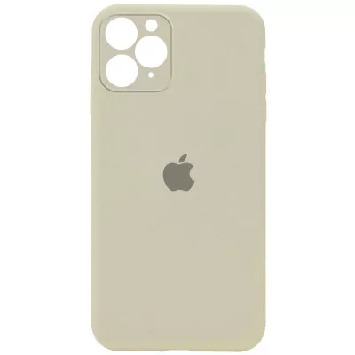 Чохол Silicone Case Square Full Camera Protective (AA) для Apple iPhone 11 Pro (5.8") Бежевий / Antigue White