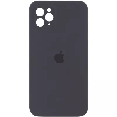 Чохол Silicone Case Square Full Camera Protective (AA) для Apple iPhone 11 Pro (5.8") Сірий / Dark Gray
