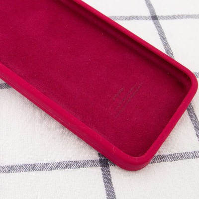 Чохол Silicone Case Square Full Camera Protective (AA) для Apple iPhone 11 Pro (5.8") Червоний / Rose Red