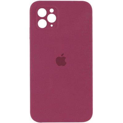 Чохол Silicone Case Square Full Camera Protective (AA) для Apple iPhone 11 Pro Max (6.5") Бордовий / Plum Чохол Silicone Case Square Full Camera Protective (AA) для Apple iPhone 11 Pro Max (6.5") Бордовий / Plum