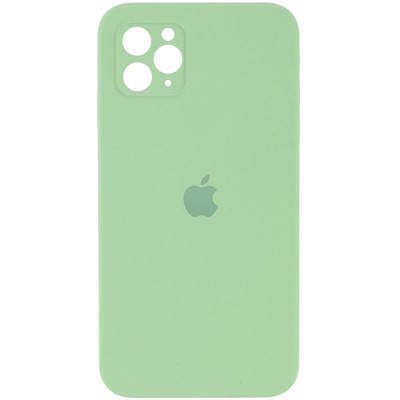 Чохол Silicone Case Square Full Camera Protective (AA) для Apple iPhone 11 Pro Max (6.5") М'ятний / Mint Чохол Silicone Case Square Full Camera Protective (AA) для Apple iPhone 11 Pro Max (6.5") М'ятний / Mint