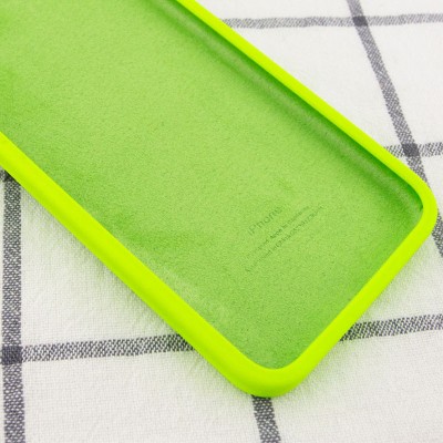 Чохол Silicone Case Square Full Camera Protective (AA) для Apple iPhone 11 Pro Max (6.5") Салатовий / Neon green