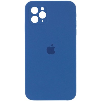 Чохол Silicone Case Square Full Camera Protective (AA) для Apple iPhone 11 Pro Max (6.5") Синій / Navy blue Чохол Silicone Case Square Full Camera Protective (AA) для Apple iPhone 11 Pro Max (6.5") Синій / Navy blue