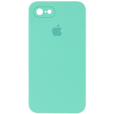 Чохол Silicone Case Square Full Camera Protective (AA) для Apple iPhone 6/6s (4.7") Бірюзовий / Turquoise