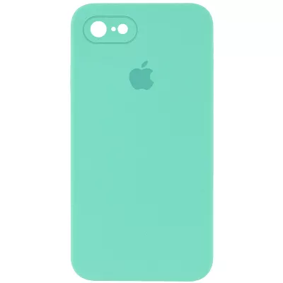 Чохол Silicone Case Square Full Camera Protective (AA) для Apple iPhone 6/6s (4.7") Бірюзовий / Turquoise