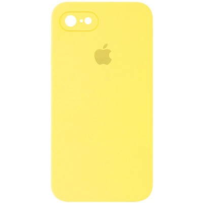 Чохол Silicone Case Square Full Camera Protective (AA) для Apple iPhone 6/6s (4.7") Жовтий / Yellow