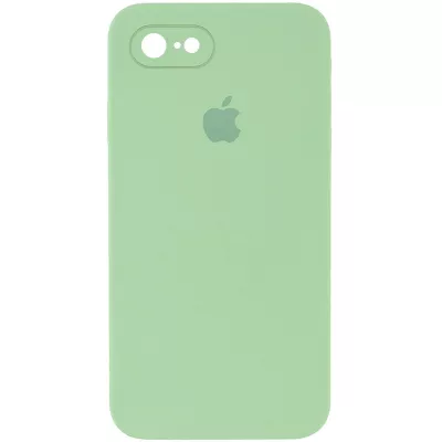 Чохол Silicone Case Square Full Camera Protective (AA) для Apple iPhone 6/6s (4.7") М'ятний / Mint