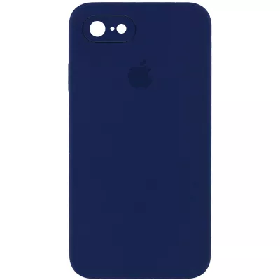 Чохол Silicone Case Square Full Camera Protective (AA) для Apple iPhone 6/6s (4.7") Темно-синій / Midnight blue