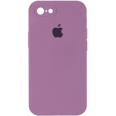 Чохол Silicone Case Square Full Camera Protective (AA) для Apple iPhone 7 / 8 / SE (2020) (4.7") Ліловий / Lilac Pride