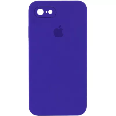 Чохол Silicone Case Square Full Camera Protective (AA) для Apple iPhone 7 / 8 / SE (2020) (4.7") Фіолетовий / Ultra Violet