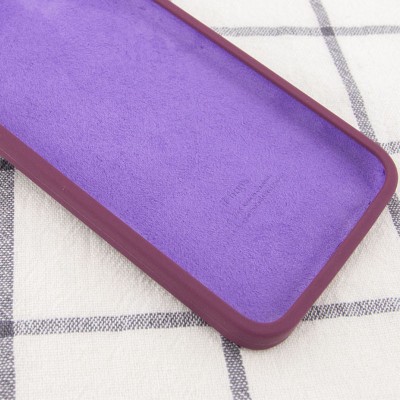 Чохол Silicone Case Square Full Camera Protective (AA) для Apple iPhone 7 plus / 8 plus (5.5") Бордовий / Maroon