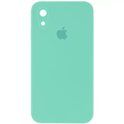 Чохол Silicone Case Square Full Camera Protective (AA) для Apple iPhone XR (6.1") Бірюзовий / Turquoise