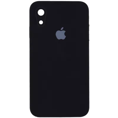 Чохол Silicone Case Square Full Camera Protective (AA) для Apple iPhone XR (6.1") Чорний / Black