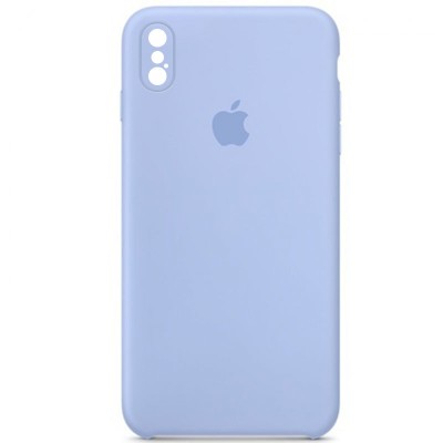 Чохол Silicone Case Square Full Camera Protective (AA) для Apple iPhone XS Max (6.5") Блакитний / Lilac Blue
