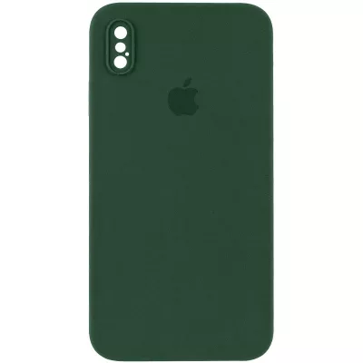 Чохол Silicone Case Square Full Camera Protective (AA) для Apple iPhone XS Max (6.5") Зелений / Cyprus Green