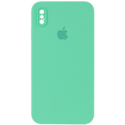 Чохол Silicone Case Square Full Camera Protective (AA) для Apple iPhone XS Max (6.5") Зелений / Spearmint Чохол Silicone Case Square Full Camera Protective (AA) для Apple iPhone XS Max (6.5") Зелений / Spearmint