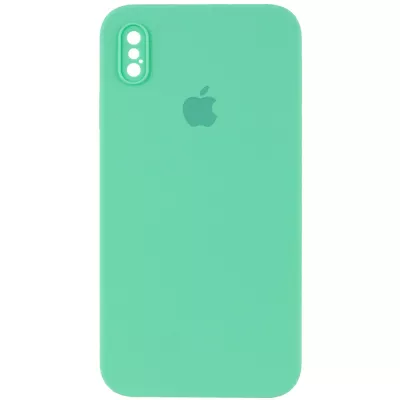 Чохол Silicone Case Square Full Camera Protective (AA) для Apple iPhone XS Max (6.5") Зелений / Spearmint