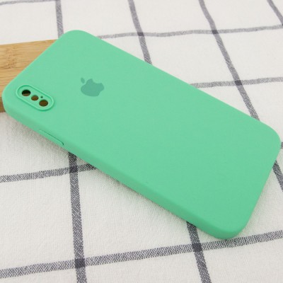 Чохол Silicone Case Square Full Camera Protective (AA) для Apple iPhone XS Max (6.5") Зелений / Spearmint Чохол Silicone Case Square Full Camera Protective (AA) для Apple iPhone XS Max (6.5") Зелений / Spearmint