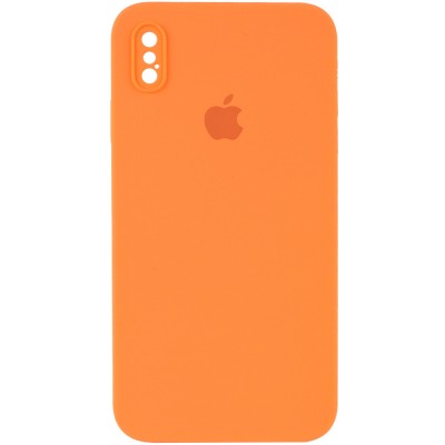 Чохол Silicone Case Square Full Camera Protective (AA) для Apple iPhone XS Max (6.5") Помаранчевий / Papaya Чохол Silicone Case Square Full Camera Protective (AA) для Apple iPhone XS Max (6.5") Помаранчевий / Papaya