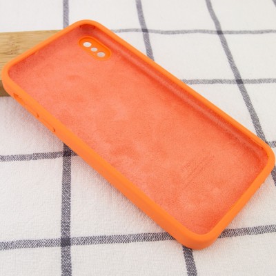 Чохол Silicone Case Square Full Camera Protective (AA) для Apple iPhone XS Max (6.5") Помаранчевий / Papaya Чохол Silicone Case Square Full Camera Protective (AA) для Apple iPhone XS Max (6.5") Помаранчевий / Papaya