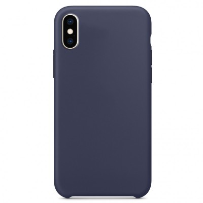 Чохол Silicone Case without Logo (AA) для Apple iPhone XS Max (6.5") Синій / Midnight Blue