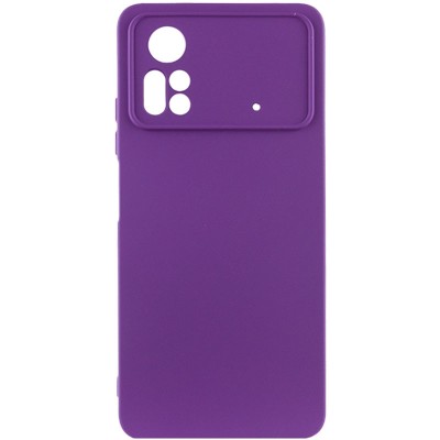 Чохол Silicone Cover Lakshmi Full Camera (A) для Xiaomi Poco X4 Pro 5G Фіолетовий / Purple