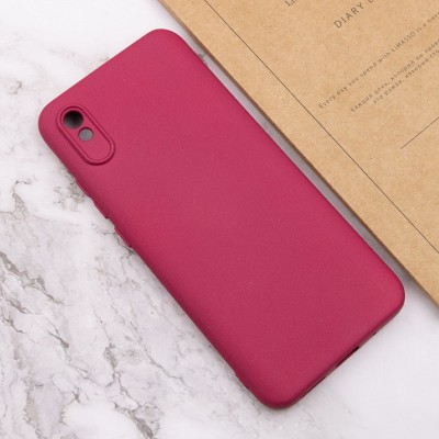 Чохол Silicone Cover Lakshmi Full Camera (A) для Xiaomi Redmi 9A Бордовий / Marsala