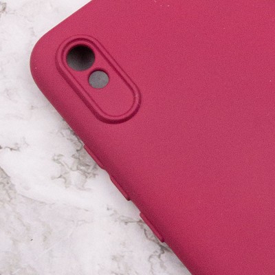 Чохол Silicone Cover Lakshmi Full Camera (A) для Xiaomi Redmi 9A Бордовий / Marsala