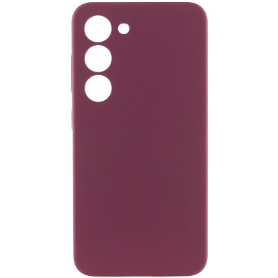 Чохол Silicone Cover Lakshmi Full Camera (AAA) для Samsung Galaxy S23 Бордовий / Plum