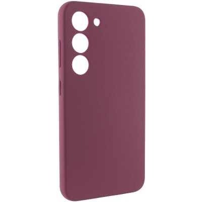 Чохол Silicone Cover Lakshmi Full Camera (AAA) для Samsung Galaxy S23 Бордовий / Plum