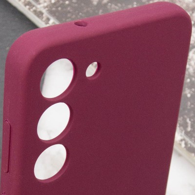 Чохол Silicone Cover Lakshmi Full Camera (AAA) для Samsung Galaxy S23 Бордовий / Plum