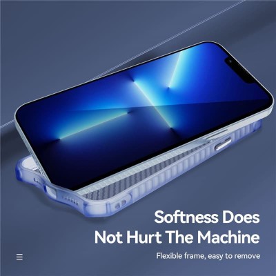 Чохол TPU Ease Carbon color series для Apple iPhone 13 Pro Max (6.7") Синій / Прозорий